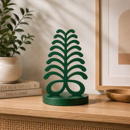 Aya Symbol Sculpture – Afrocentric Home Decor | Modern Adinkra Statue | African Inspired Shelf Decor