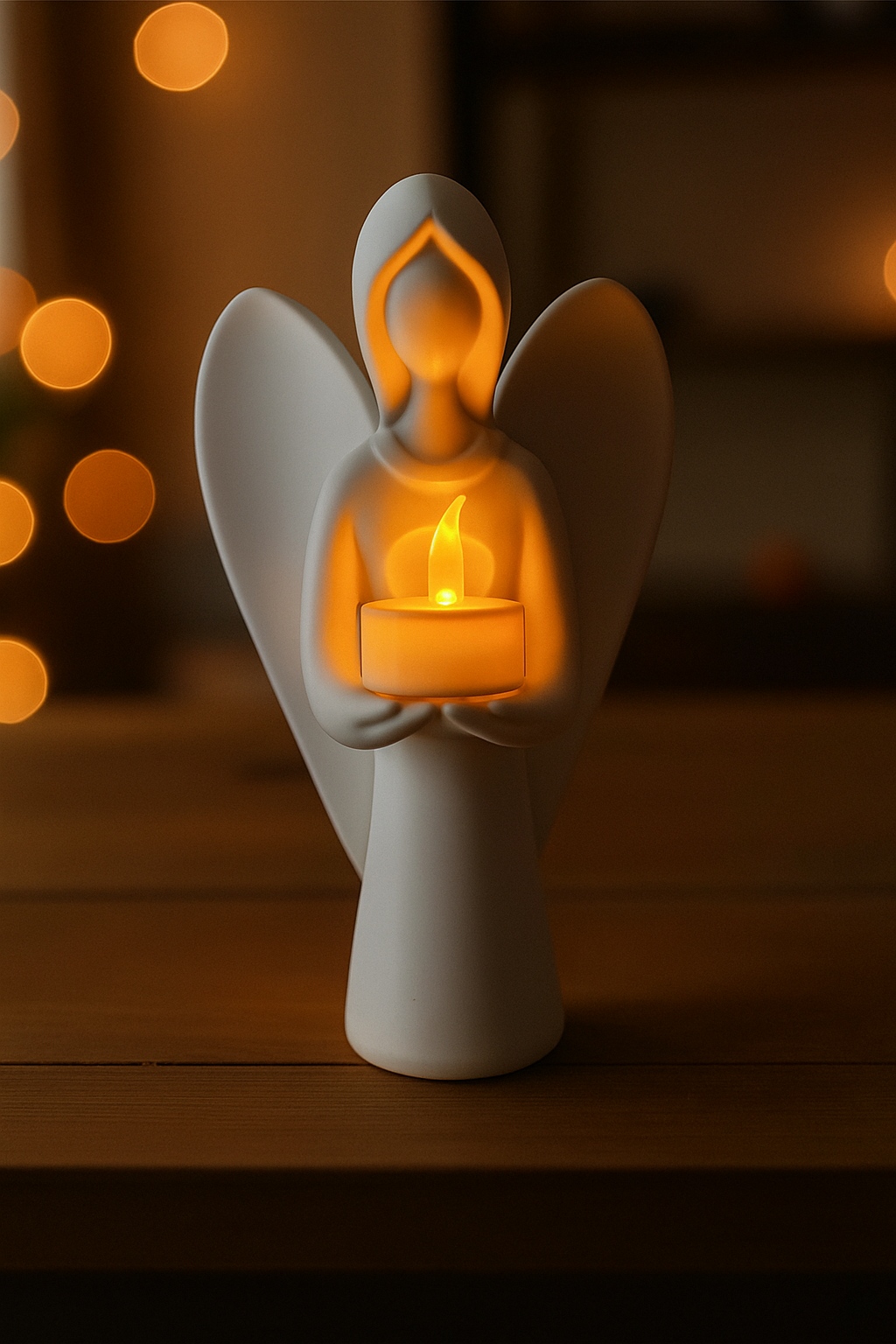 Angel Tealight Candle Holder – 3D Printed Spiritual Christmas Decor