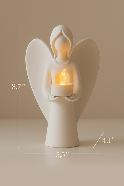 Angel Tealight Candle Holder – 3D Printed Spiritual Christmas Decor