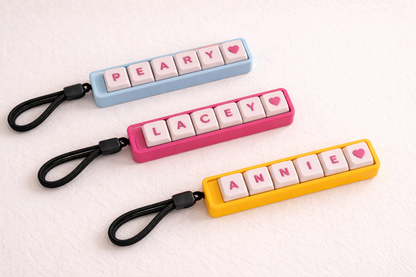 Personalized Mechanical Keyboard Clicker Fidget Toy with Wristlet – Custom Name Keycap Button for ADHD & Sensory Focus