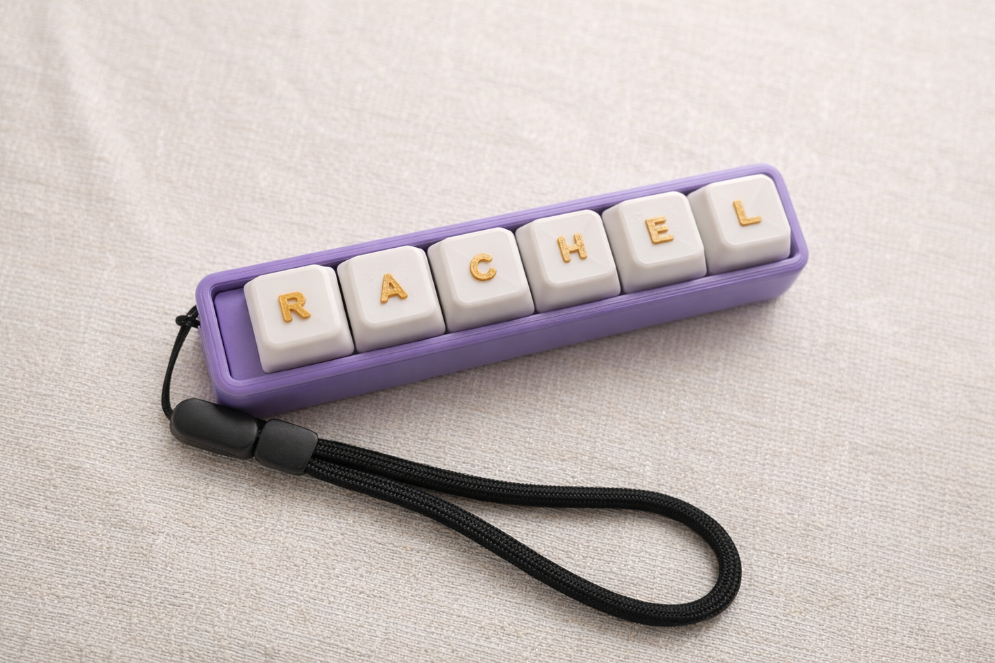 Personalized Mechanical Keyboard Clicker Fidget Toy with Wristlet – Custom Name Keycap Button for ADHD & Sensory Focus