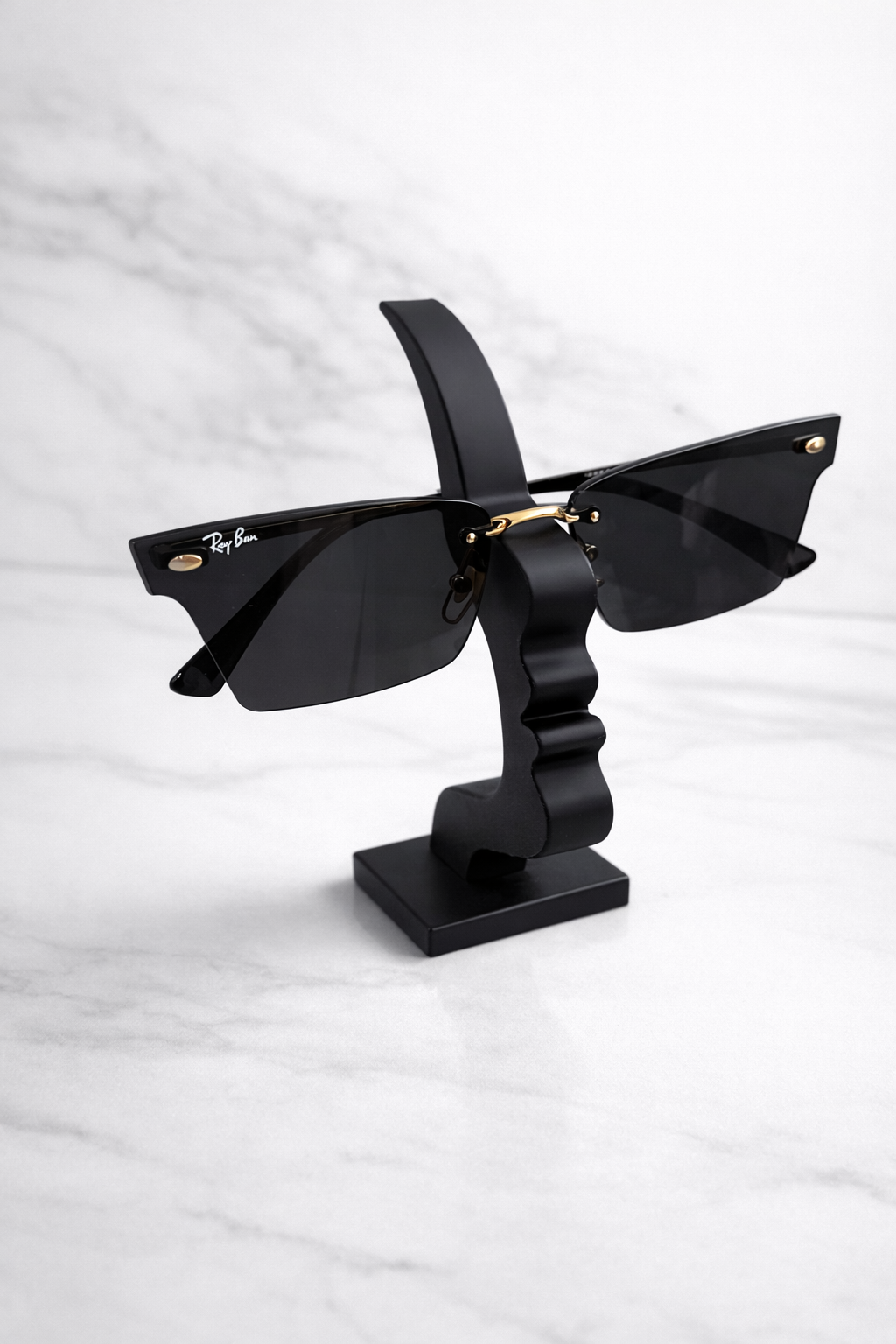 Modern Sculptural Glasses Holder Stand – Minimal Desk Eyewear Display