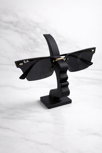 Modern Sculptural Glasses Holder Stand – Minimal Desk Eyewear Display