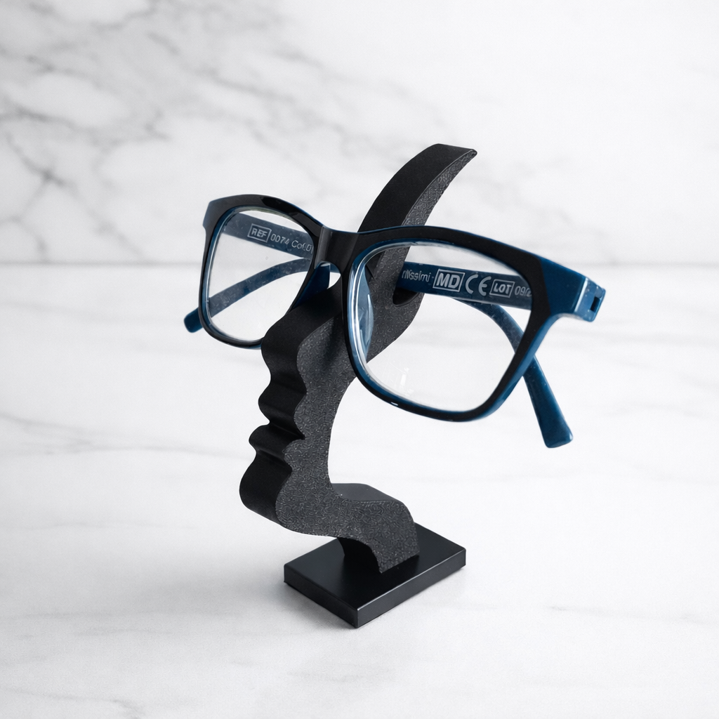 Modern Sculptural Glasses Holder Stand – Minimal Desk Eyewear Display