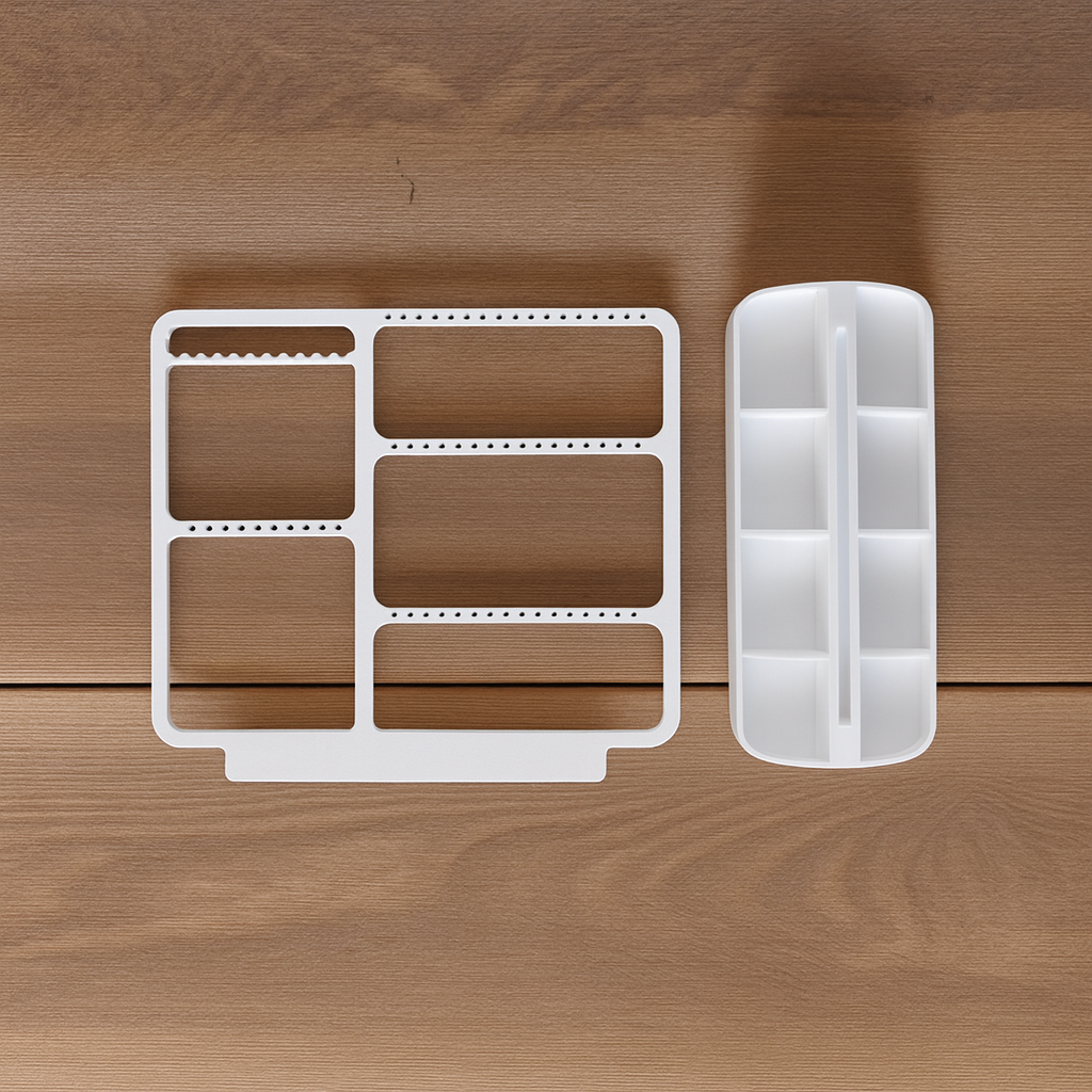 Modern Jewelry Organizer Stand — Minimal Earring & Necklace Holder with Tray